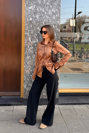 Camisa de Lucy Tie - Brown