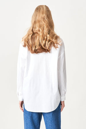 Clara Oversized Camisa - blanco