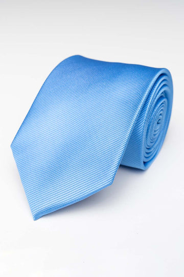 Corbata - Azul claro/A rayas azul claro