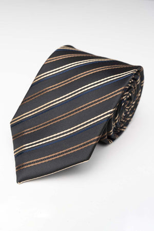 Tie - Black/Gold Striped