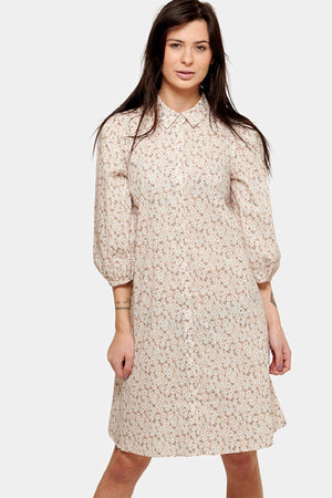 Vestido de camisa Sofie - Beige Floral
