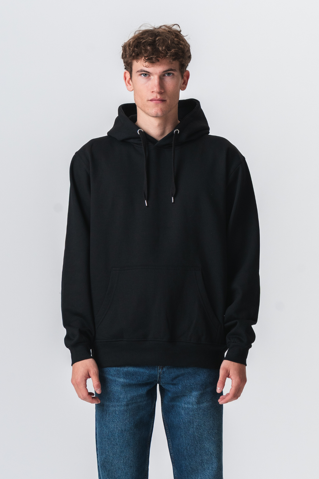 Sudadera con capucha básica - negro