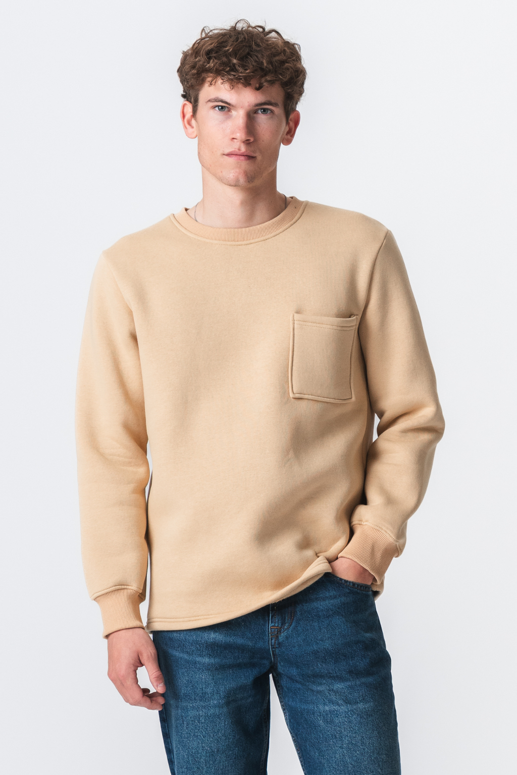 Sudadera de bolsillo Regular Fit - beige