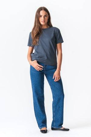 Camiseta suelta de Leah - gris