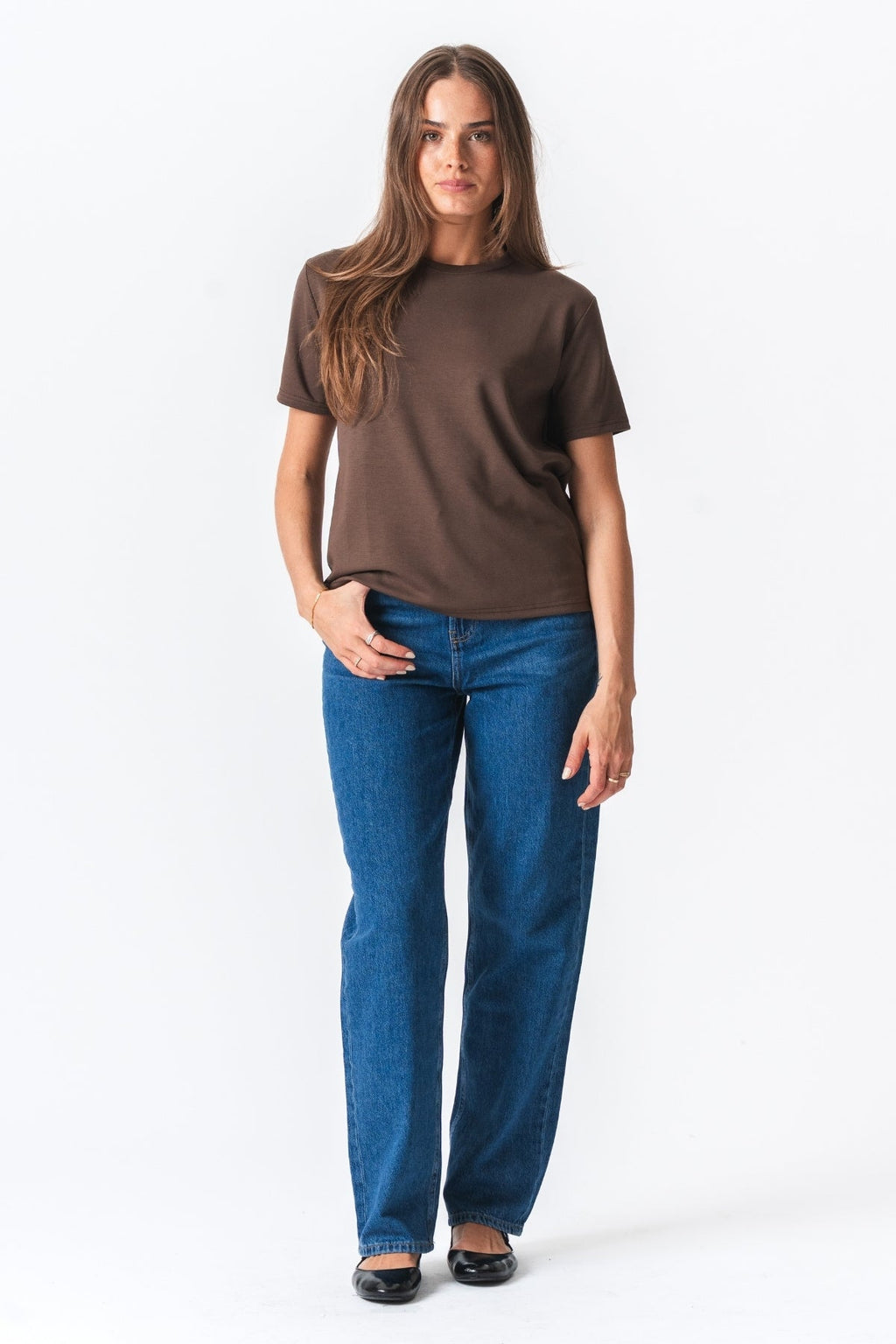 Leah Loose T-shirt - Brown