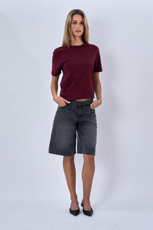 Tee de novio - Borgoña Red