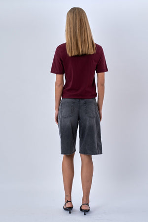 Tee de novio - Borgoña Red