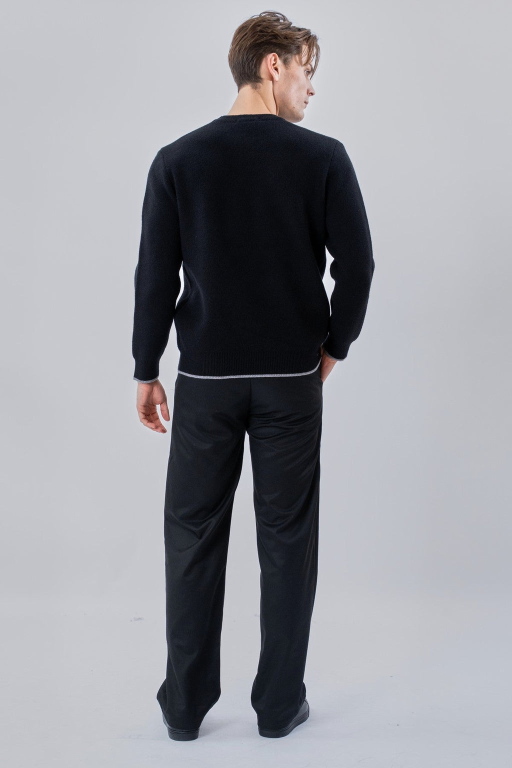 Jersey con cuello redondo - Negro