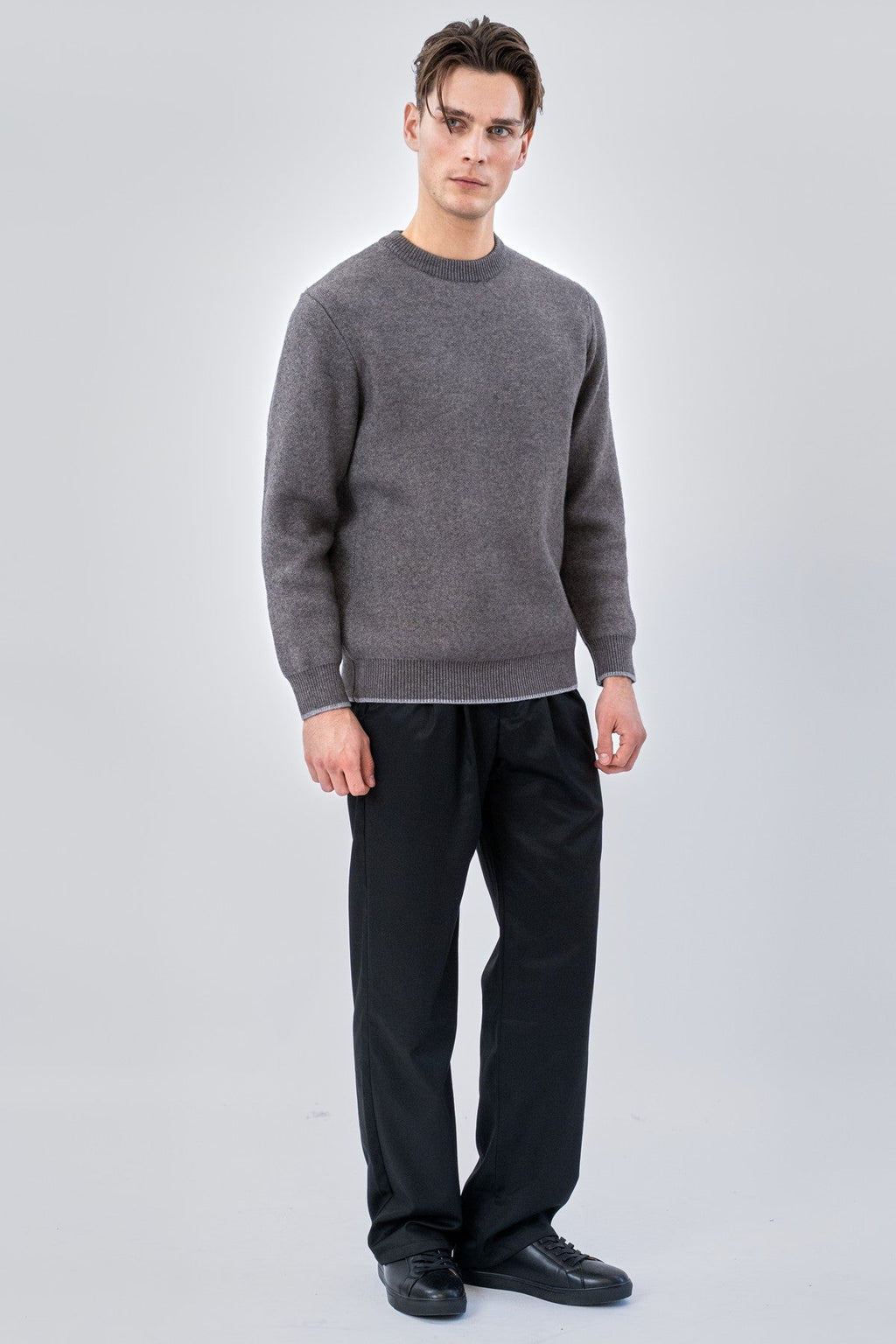 Jersey con cuello redondo - Gris