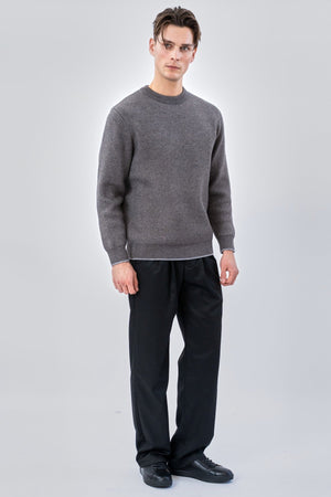 Jersey con cuello redondo - Gris