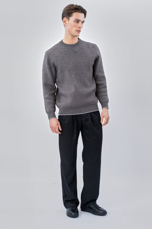 Jersey con cuello redondo - Gris