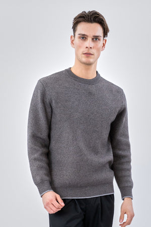 Jersey con cuello redondo - Gris