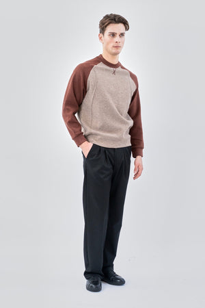 Jersey con mangas raglán - Marrón