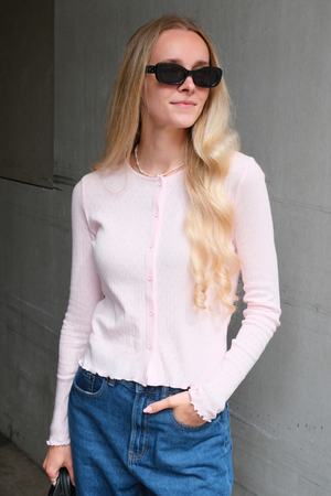 Isa O-Neck Cardigan - Pink A-Boo