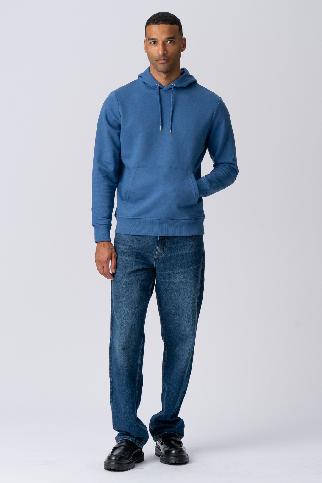 Sudadera con Capucha - Azul Polvo
