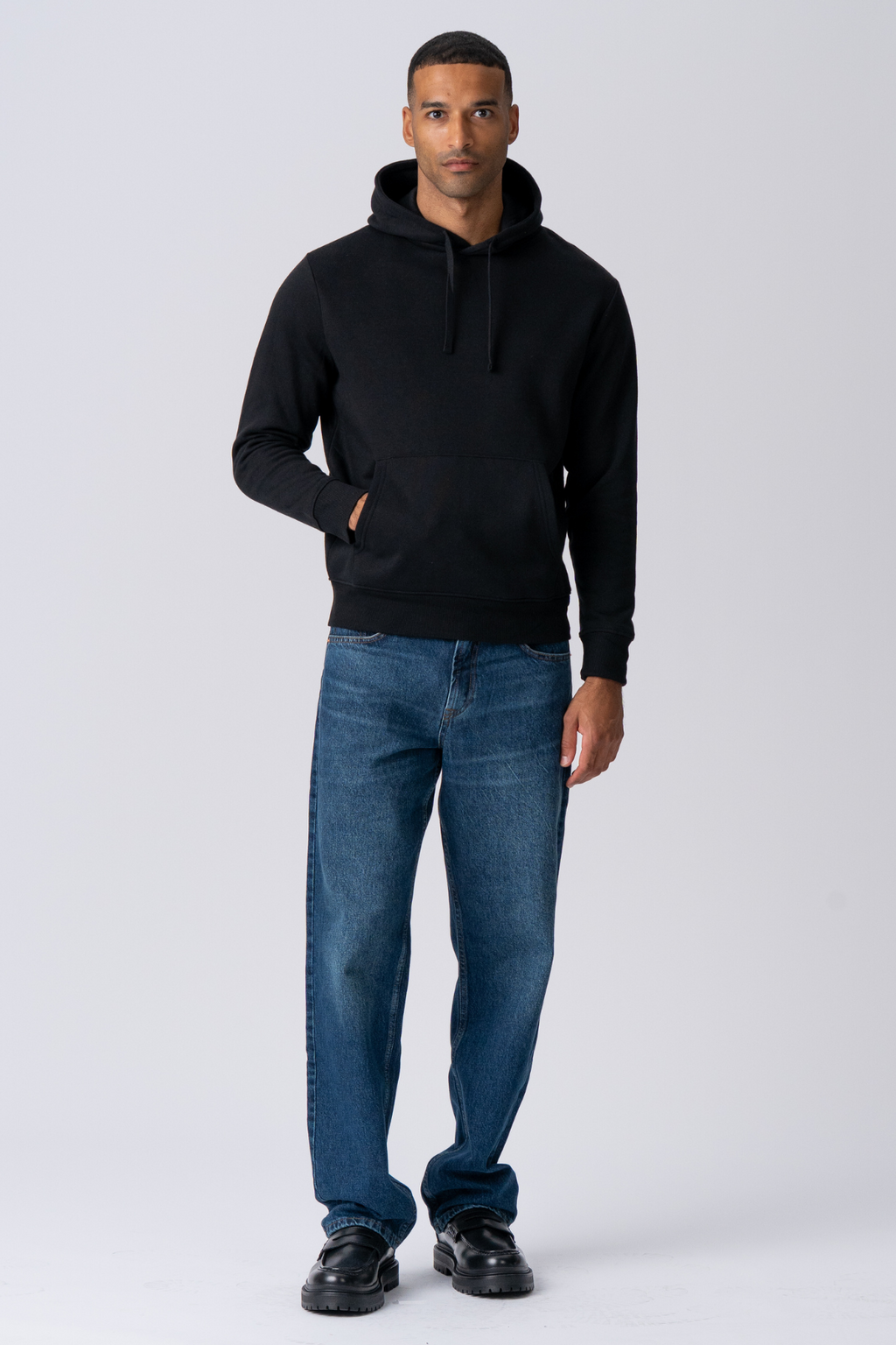 Sudadera con capucha esencial - Negro