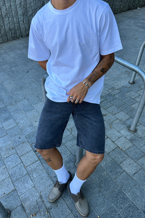 Denim Shorts Loose - Black