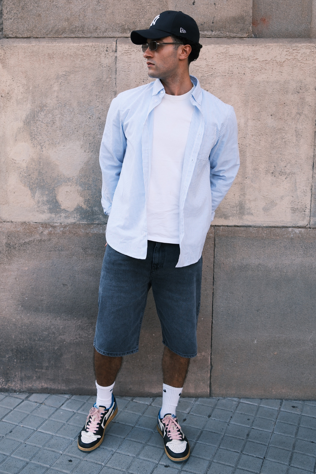 Denim Shorts Loose - Black