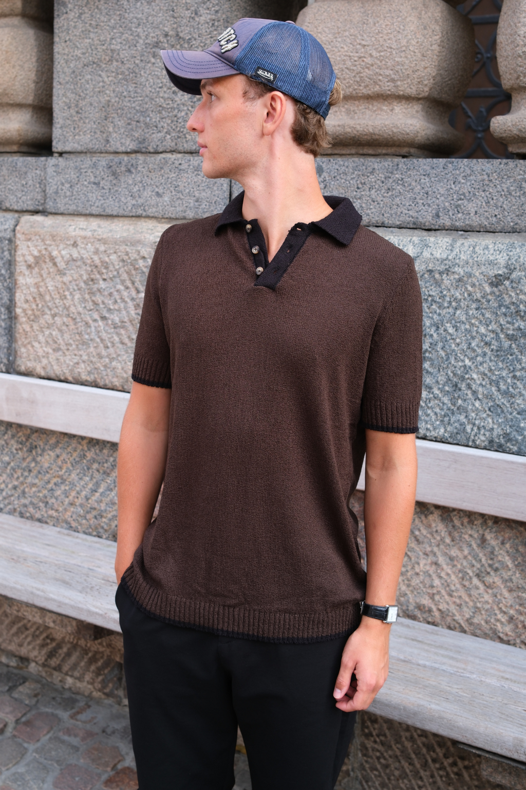 Polo de punto - Brown