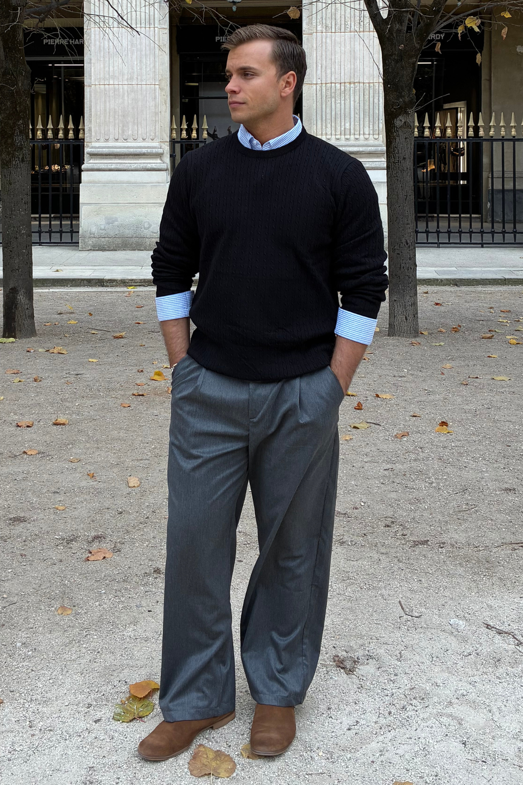 Jersey Punto Cable - Negro