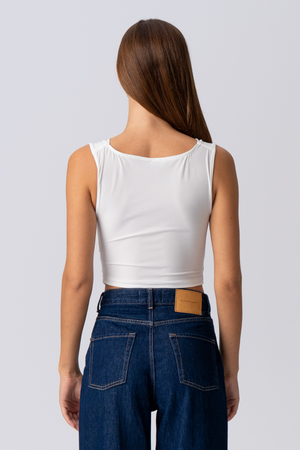Elisa Waterfall Top - White