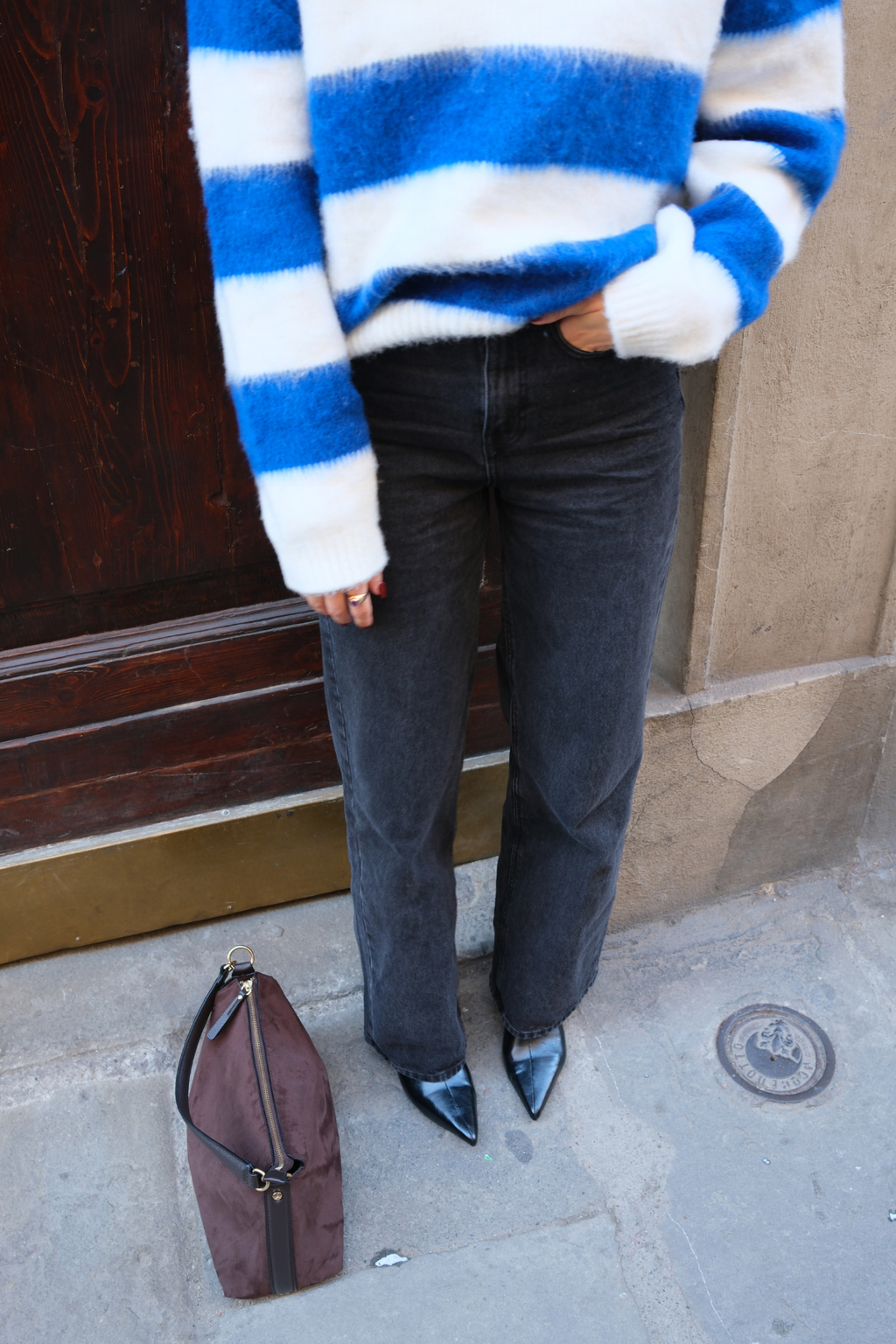 El rendimiento original de los jeans anchos - mezclilla blanca lavada