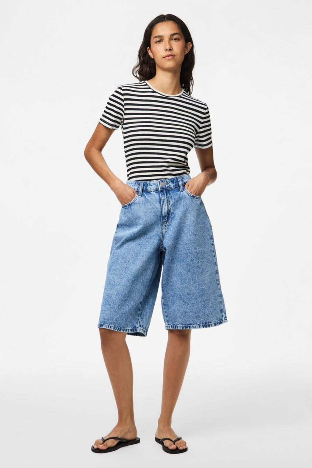 Sky Denim Jorts - Media Blue Denim