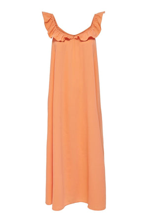 Vestido de Zora Midi - Orange Sun