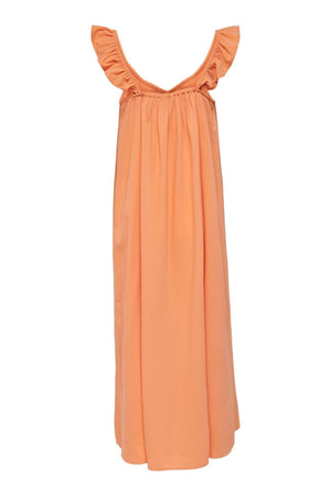 Vestido de Zora Midi - Orange Sun