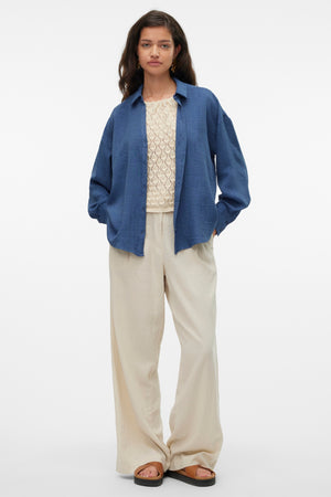 Camisa Melaney Queeny - Dark Denim Melange