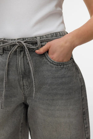 Cinturón de Viena Shorts Mezcla - Denim gris claro