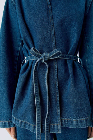 Mallie Blazer - Media Blue Denim