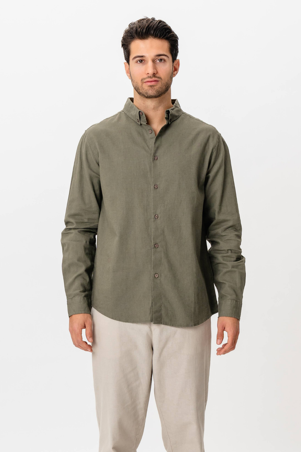 Camisa de lino - Ejército