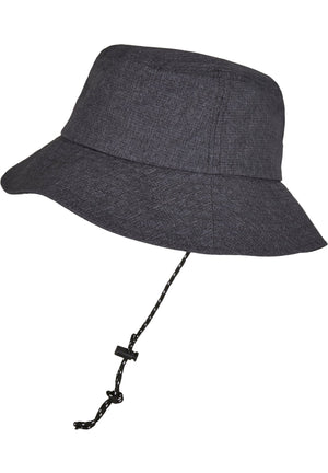 Gorra ajustable Flexfit Bucket - Gris jaspeado