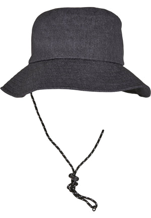 Gorra ajustable Flexfit Bucket - Gris jaspeado