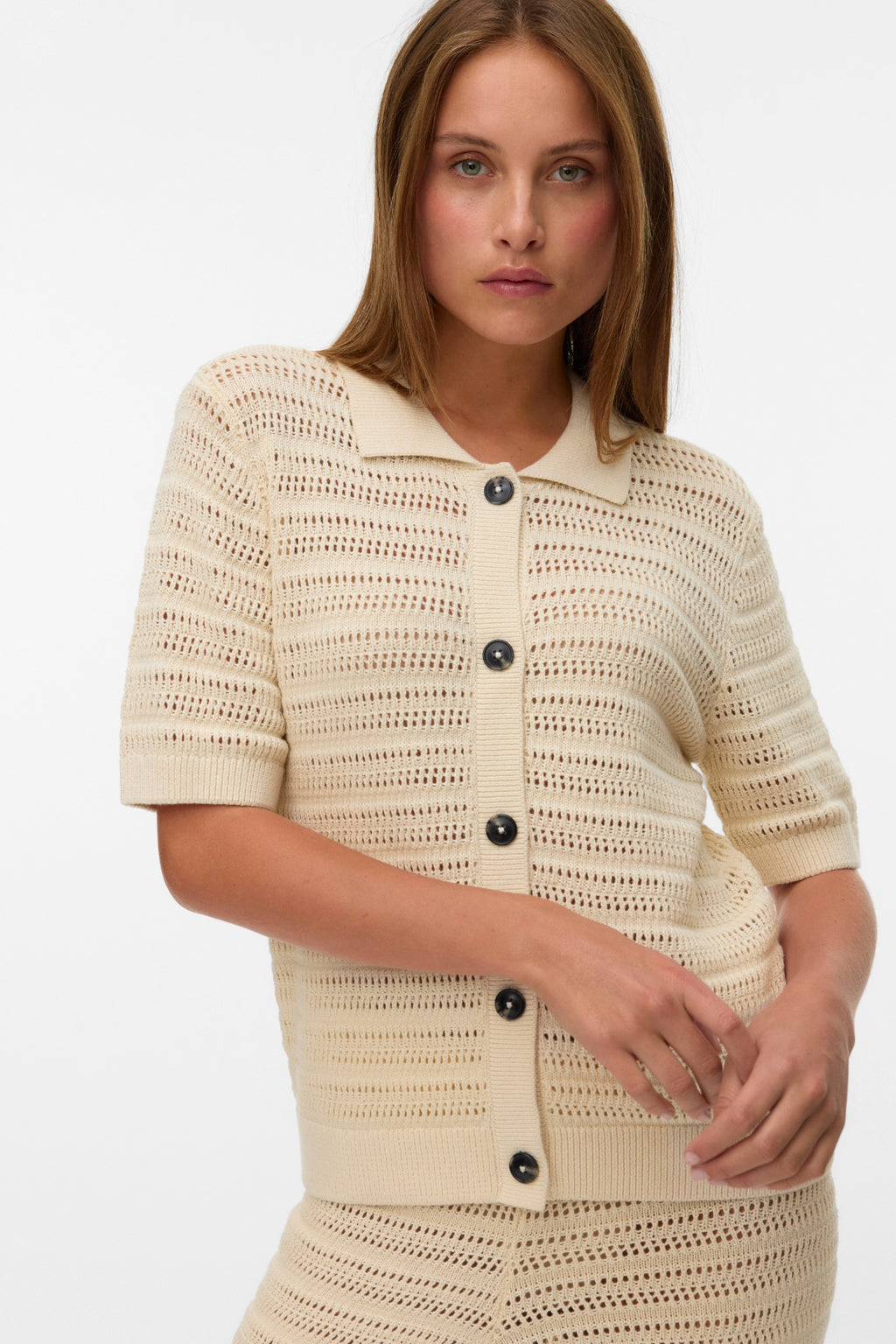 Hayley Poloneck Cardigan - Birch