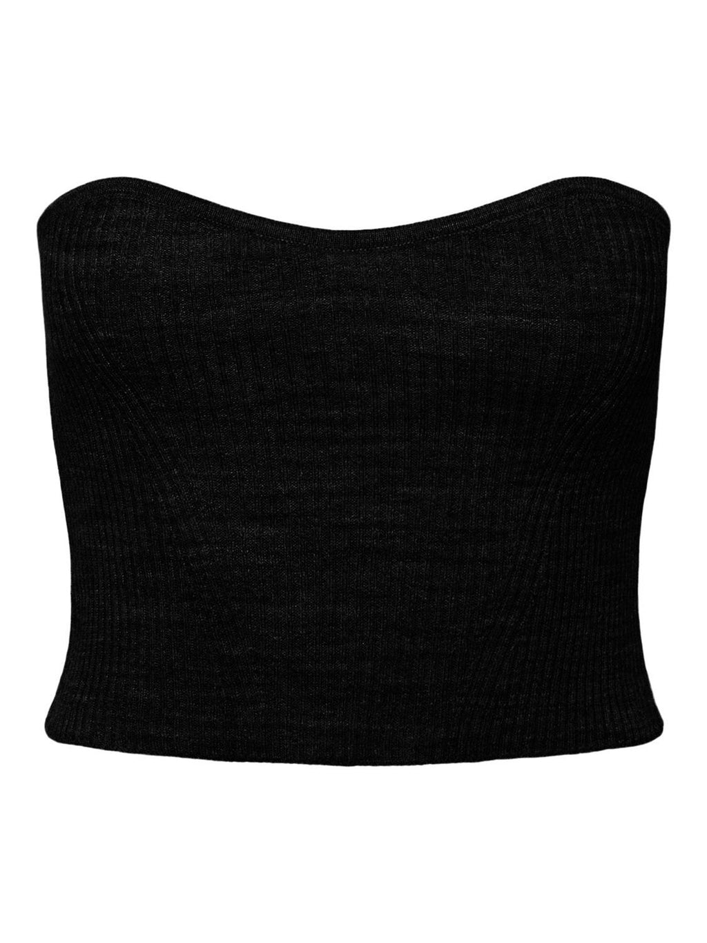 Angie Knit Tube Top - Sort