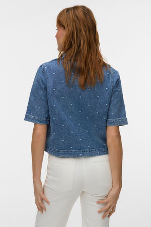Camisa vaquera 2/4 Dionne - Denim azul medio - Corazón