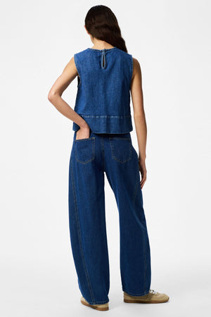 Top Denim Silke - Denim Azul Medio