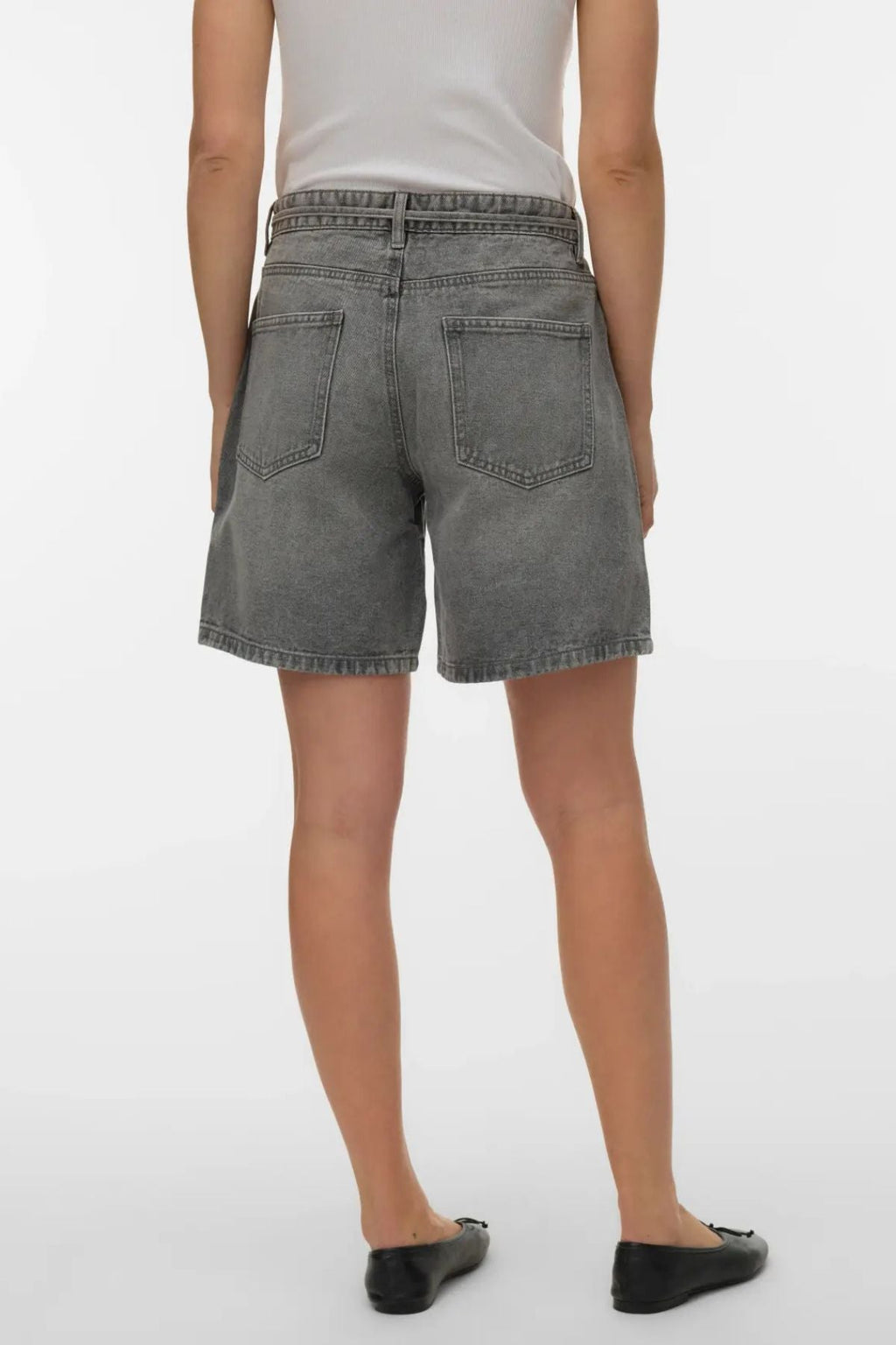 Cinturón de Viena Shorts Mezcla - Denim gris claro