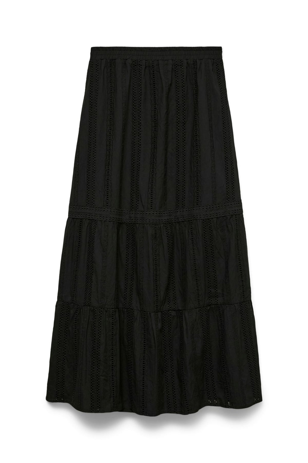 Falda tobillera acampanada - Negro