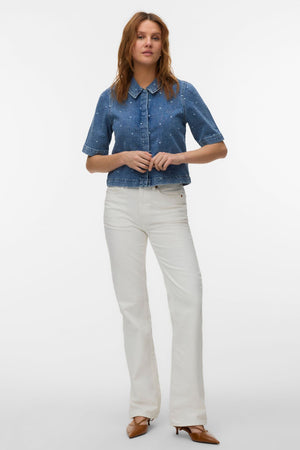 Camisa vaquera 2/4 Dionne - Denim azul medio - Corazón