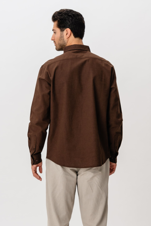 Camisa de lino - Café