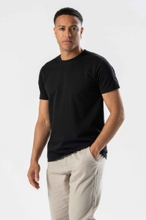 Regular Camiseta - Negro