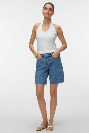 Pantalón corto vaquero Tess Mr Long - Denim azul medio - Corazón