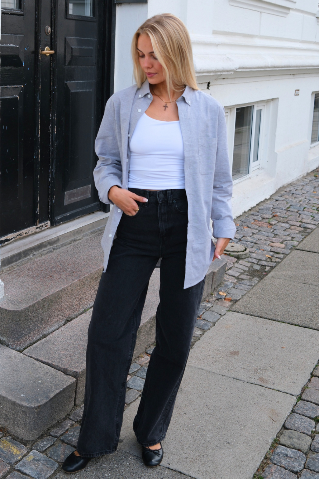 Boyfriend Oxford Shirt - Grey