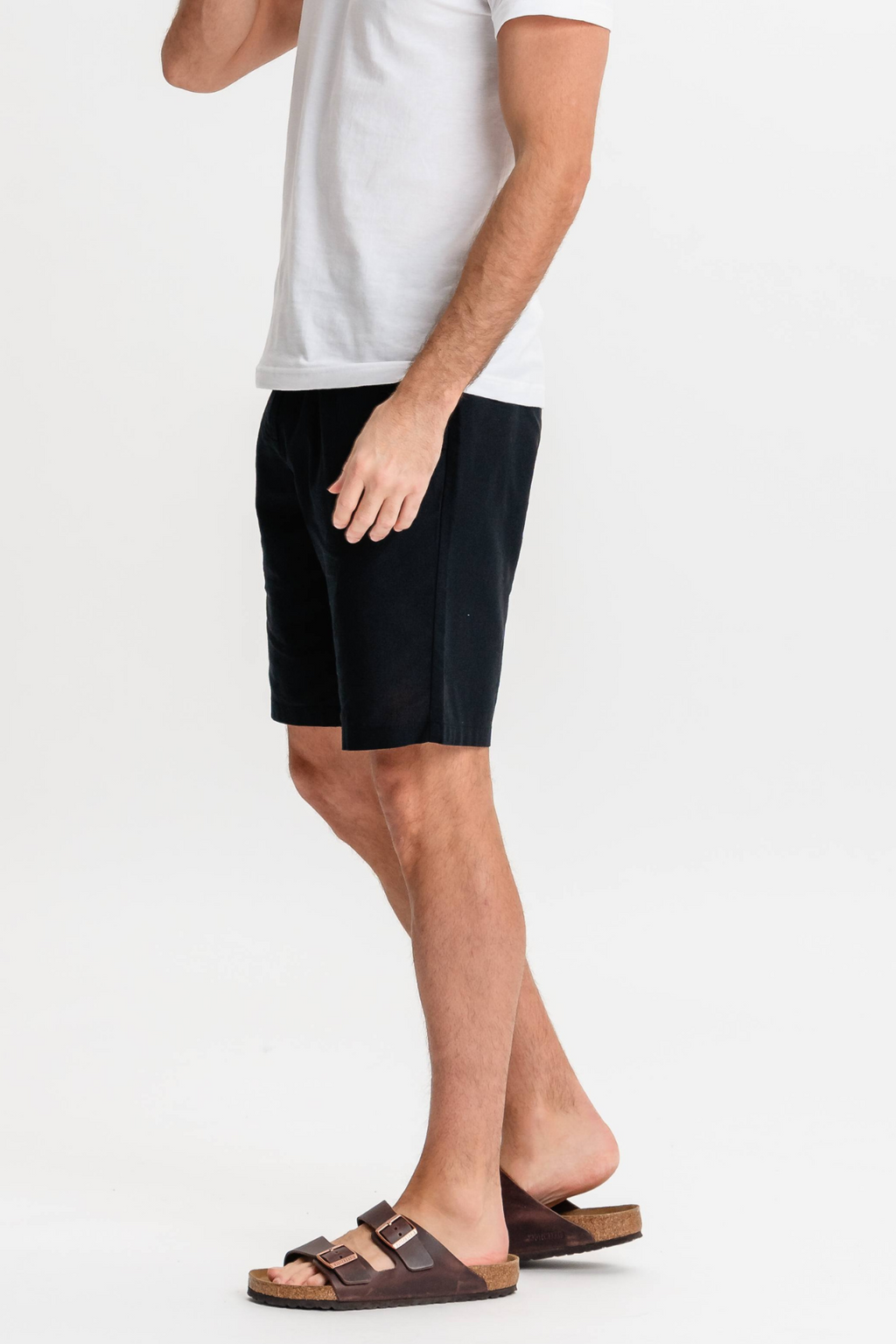 Lino Shorts - Negro