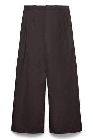 Pantalón ancho arrugado de cintura media Meng - Chocolate Torte