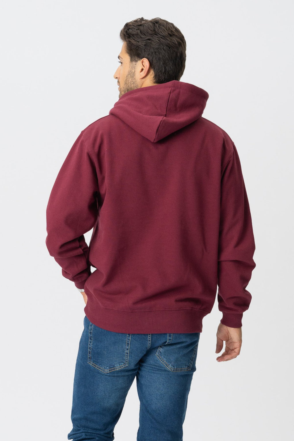 Sudadera con capucha básica - Borgoña Red