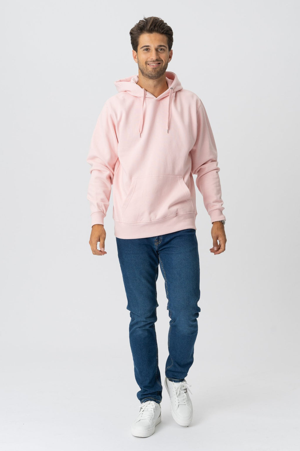 Sudadera con capucha básica - rosa